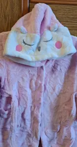 Халат розовый махровый на 3-5лет (р.98-110), б.у