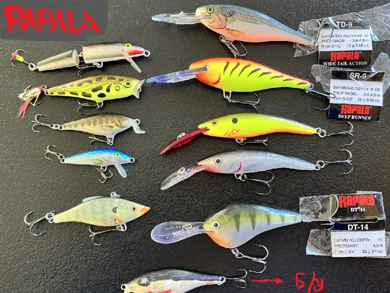 Оригинальные  воблеры    Rapala -  35 шт