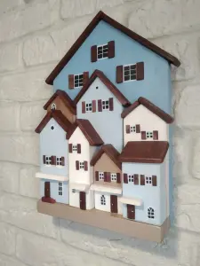 О́бъемный домик ключница ручной работы