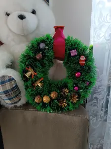 Венок рождественский ручной работы
