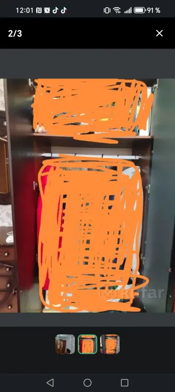 Шкаф, трехстворчатый