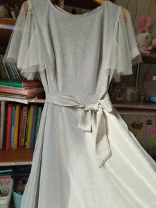 Платье нарядное вечернее с блестками в пол