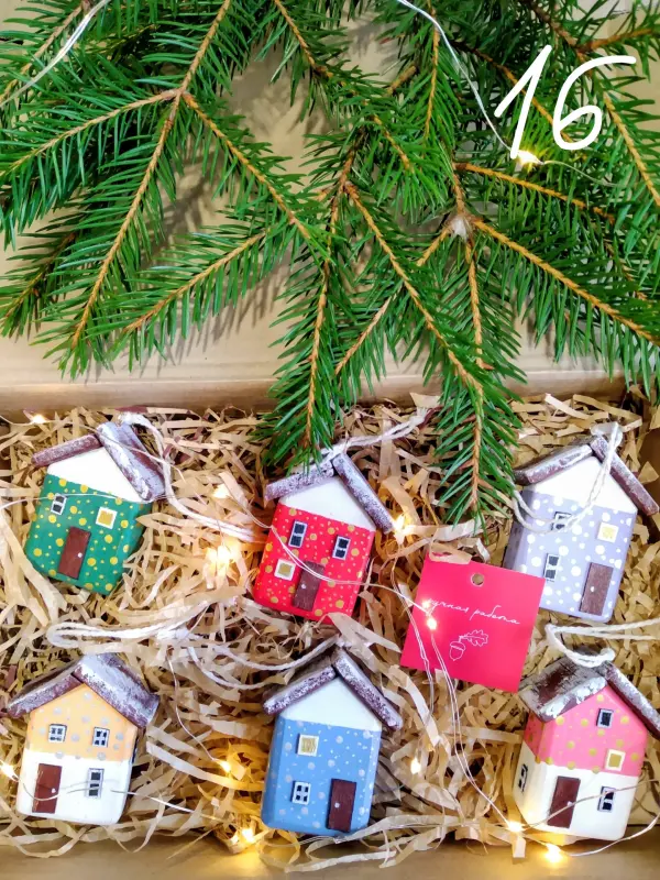 Домики ручной работы, новогодний декор