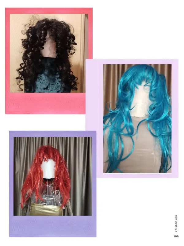 Парики цветные из искусственных волос