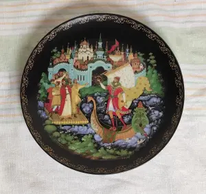 Тарелка Садко - коллекционная Палех