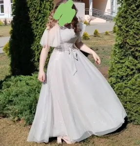 Платье нарядное вечернее с блестками в пол