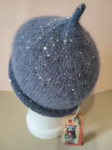 Шапка "Пипо" из пуха с итальянскими пойетками