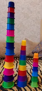 Пирамидка развивающая для малышей, гипоалергенный пластик