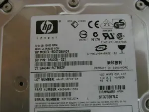 Жесткий диск для сервера HP 360205-021 72.8GB 10000 об.м 8MB (BD0728A4C4) 3.5 дюйма Ultra320 SCSI Б.У.