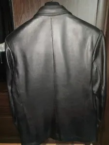 Пиджак кожаный мужской