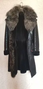Новая эксклюзивная женская дублёнка с чернобуркой Naveroj Pelle