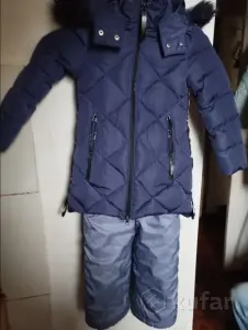 Комплект зимний - Куртка комбинезон и шапка.