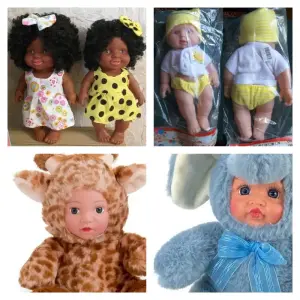 Куколки для малышей (плюшевые и африканки)-6шт, новые
