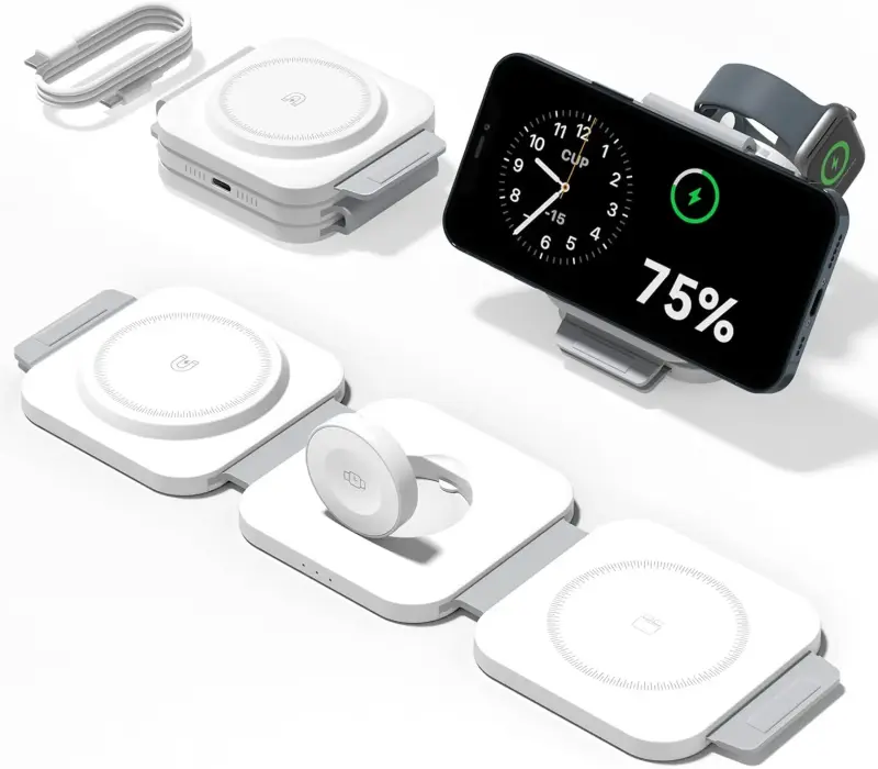Зарядная станция 3 в 1 для устройств Apple, складная магнитная док-станция для быстрой зарядки