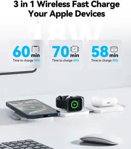 Зарядная станция 3 в 1 для устройств Apple, складная магнитная док-станция для быстрой зарядки