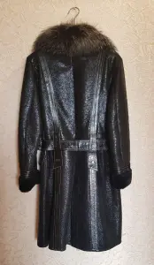 Новая эксклюзивная женская дублёнка с чернобуркой Naveroj Pelle