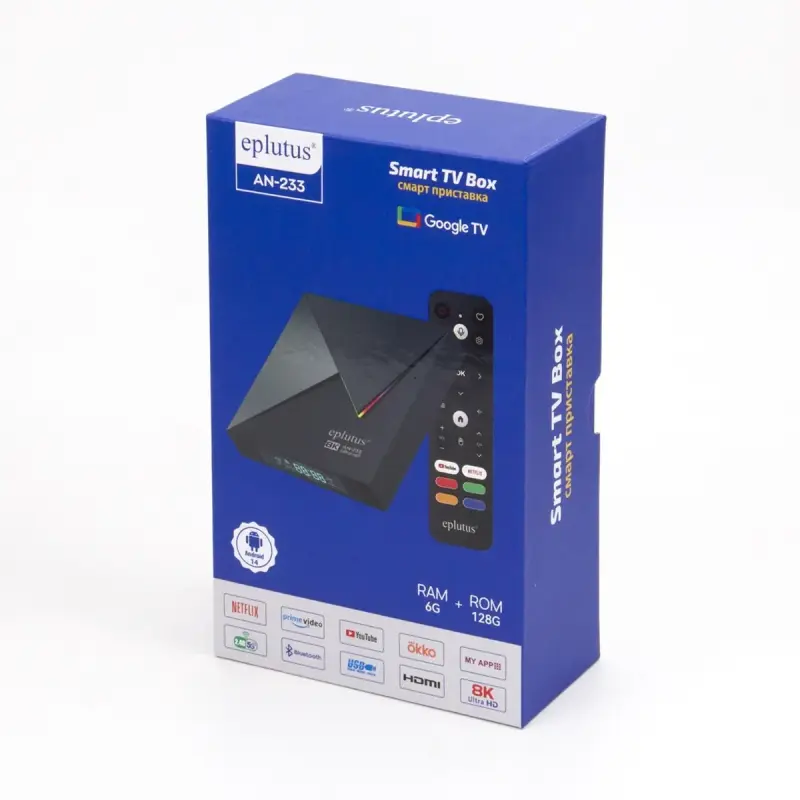 Проекторы - Смарт ТВ приставка Eplutus AN-233, с голосовым вводом, Android 8K WiFi BT - Вся Беларусь - Фото 2 Смарт ТВ приставка Eplutus AN-233, с голосовым вводом, Android 8K WiFi BT - Вся Беларусь - 231131 - Доска объявлений Kupika.by - Фото 2