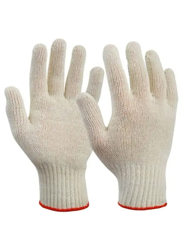 Перчатки ХБ 5 нитей (Без ПВХ ТОЧКИ) 0.25 копеек