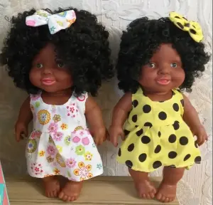 Куколки для малышей (плюшевые и африканки)-6шт, новые