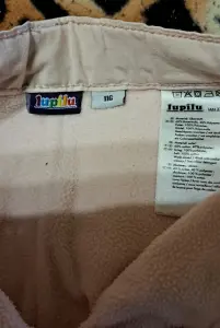 Брюки молочного цвета утепленные на байке на 5-6лет, р.116