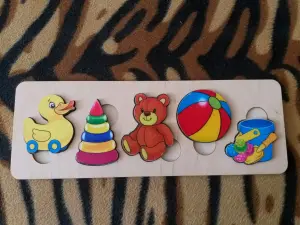 Пазл-рамка Игрушки и Логический куб, новые-2шт