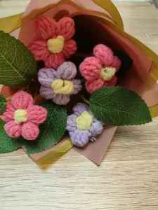 Вязаный букет