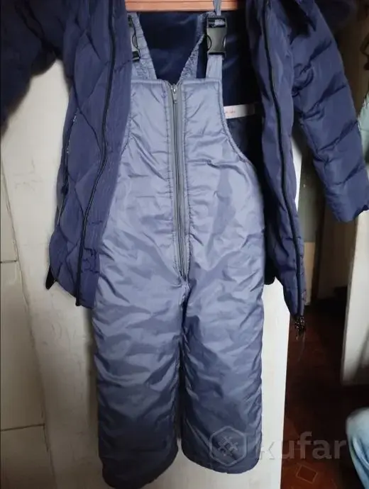 Комплект зимний - Куртка комбинезон и шапка.