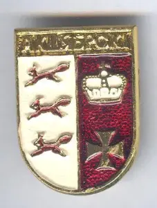 Значок с гербом пос. Октябрьский Гомельской обл.