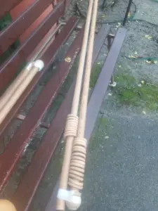 Карниз настенный 3 метра двухрядный деревянный