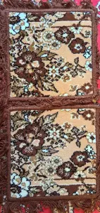 Комплект на стулья коричневый-4шт, новый, ковровый