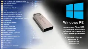 Загрузочная флэшка USB Windows PE + образы Win 8,10,11