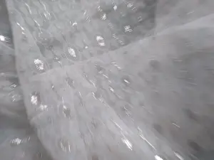 Гипюр белый с серебром,1.4х6.2м