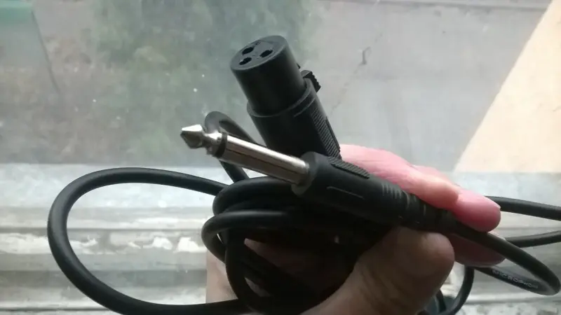 Кабель аудио микрофонный XLR 3pin штекер 6.3 2.5 метра