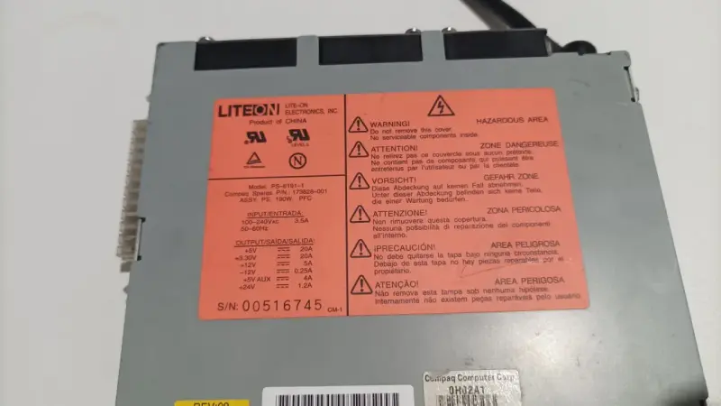 Блок питания сервера  HPCompaq ProLiant DL360 (Lite-On PS-6191-1) - Вся Беларусь - 231164 - Доска объявлений Kupika.by - Фото 2