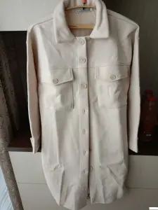 Теплая рубашка- кардиган 48