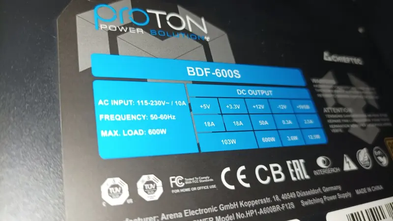 Блок питания  Chieftec Proton BDF-600S (600W) - Вся Беларусь - 230413 - Доска объявлений Kupika.by - Фото 3