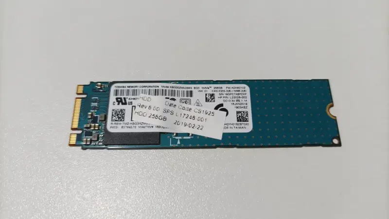 SSD NVME M.2 2280 Toshiba (Kioxia) BG3 256Gb