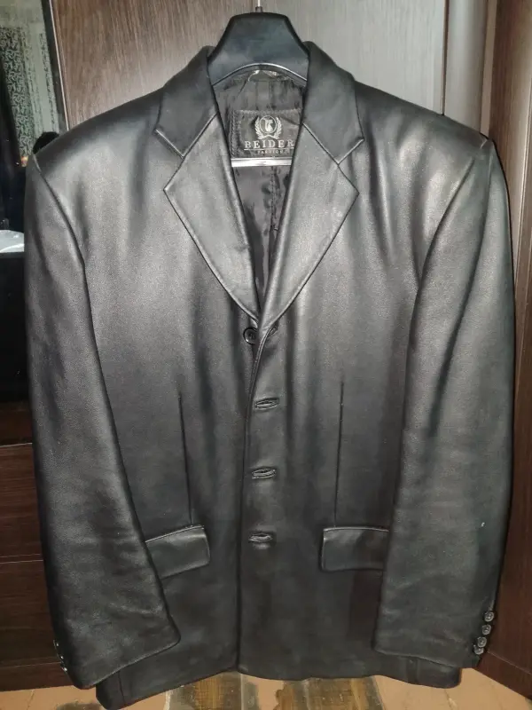 Пиджак кожаный мужской