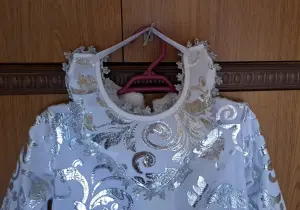 Костюм Снегурочки на замочке, размер 116