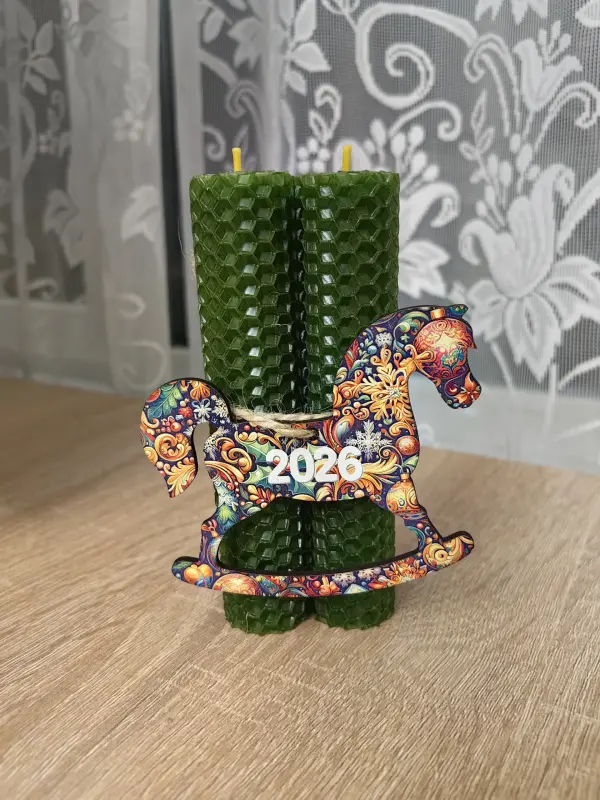 2 подарочные свечи из натуральной вощины