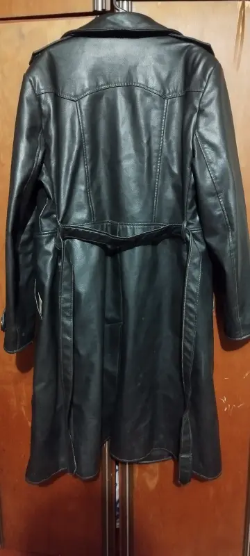 Плащ, пальто 70-80 гг.Кожаный.Ретро