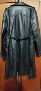 Плащ, пальто 70-80 гг.Кожаный.Ретро