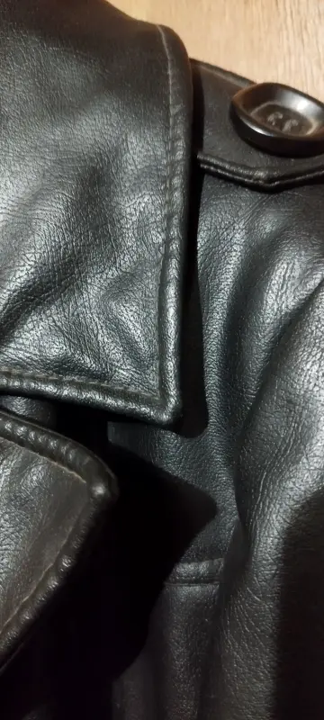 Плащ, пальто 70-80 гг.Кожаный.Ретро