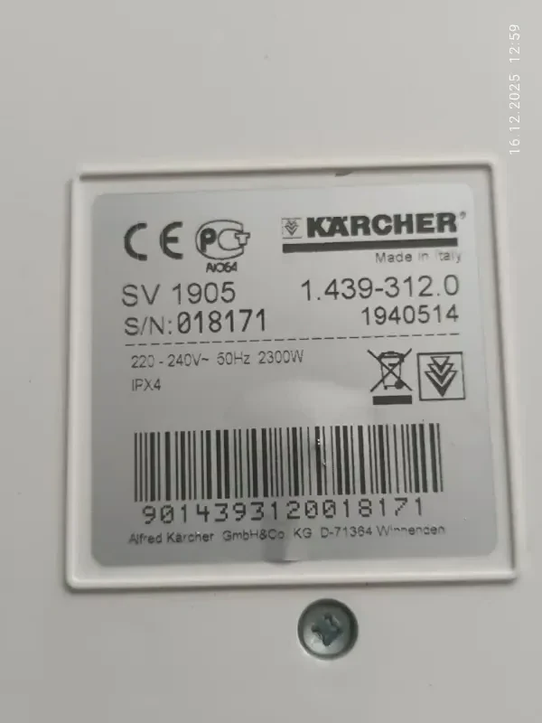 Техника для уборки - Продаю паропылесос Karcher SV 1905 (1.439-312.0) 2300 вт. - Вся Беларусь - Фото 8 Продаю паропылесос Karcher SV 1905 (1.439-312.0) 2300 вт. - Вся Беларусь - 230363 - Доска объявлений Kupika.by - Фото 8