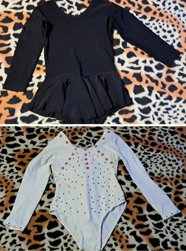 Купальники для танцев-спорта на девочку 6-8лет (р.122-134), б.у-2шт: