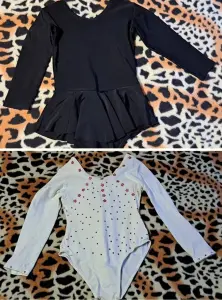 Купальники для танцев-спорта на девочку 6-8лет (р.122-134), б.у-2шт: