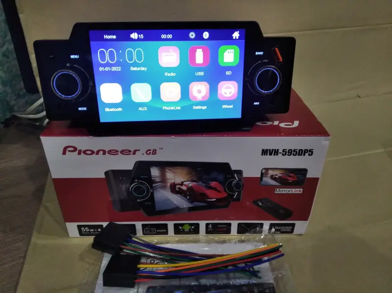 Автомагнитола 1 din экран 5" Pioneer блютуз 22