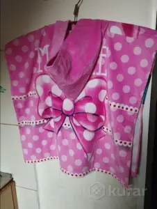 Полотенце Минни Маус. Пончо-полотенце