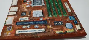 Картина ''Motherboard'' 2025 (масло, холст 20х20)