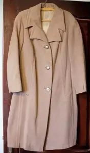 Пальто светло горчичное ретро -стайл